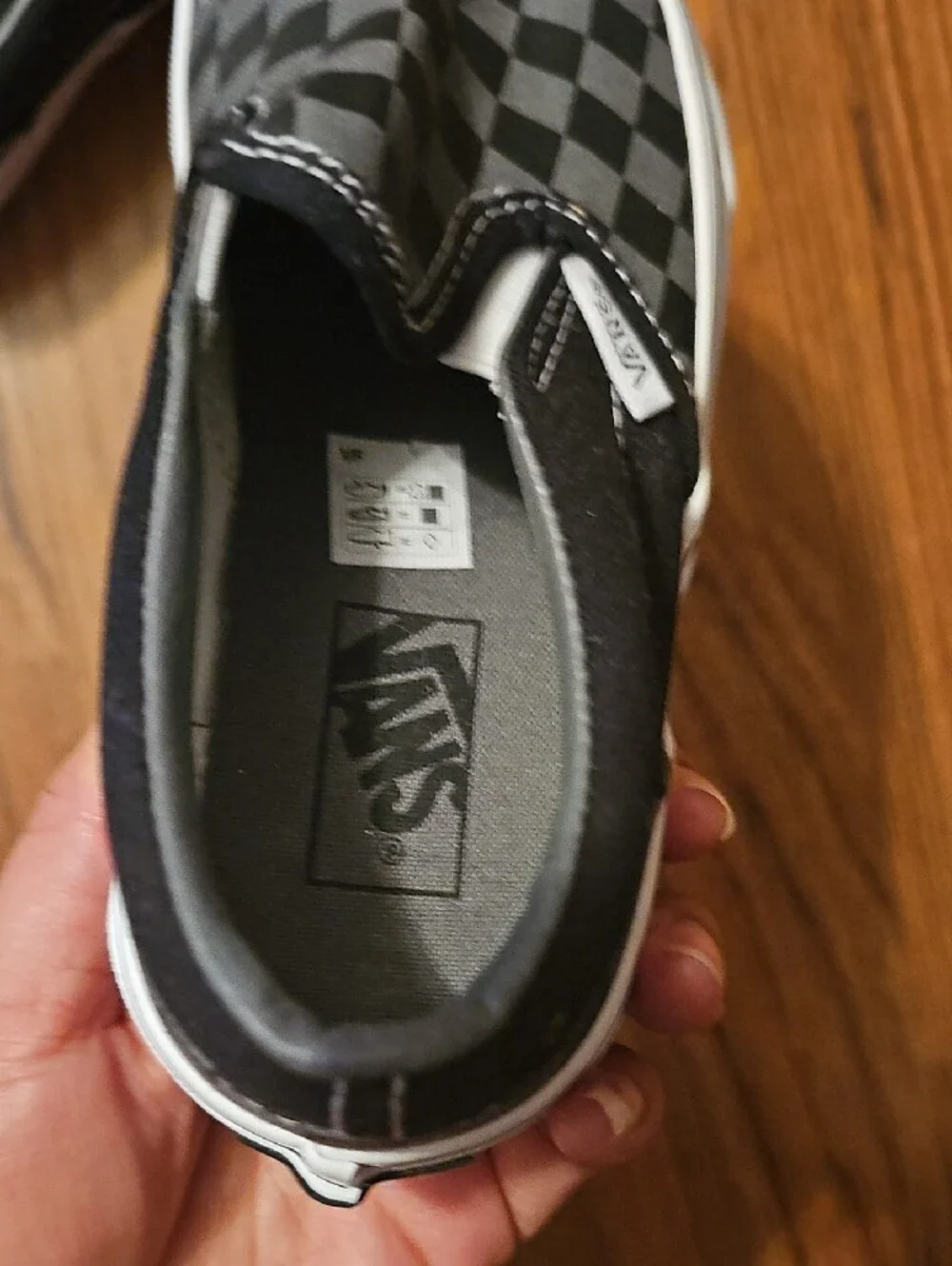 Vans Kids Slip-On Checkerboard Sneakers - Black/White